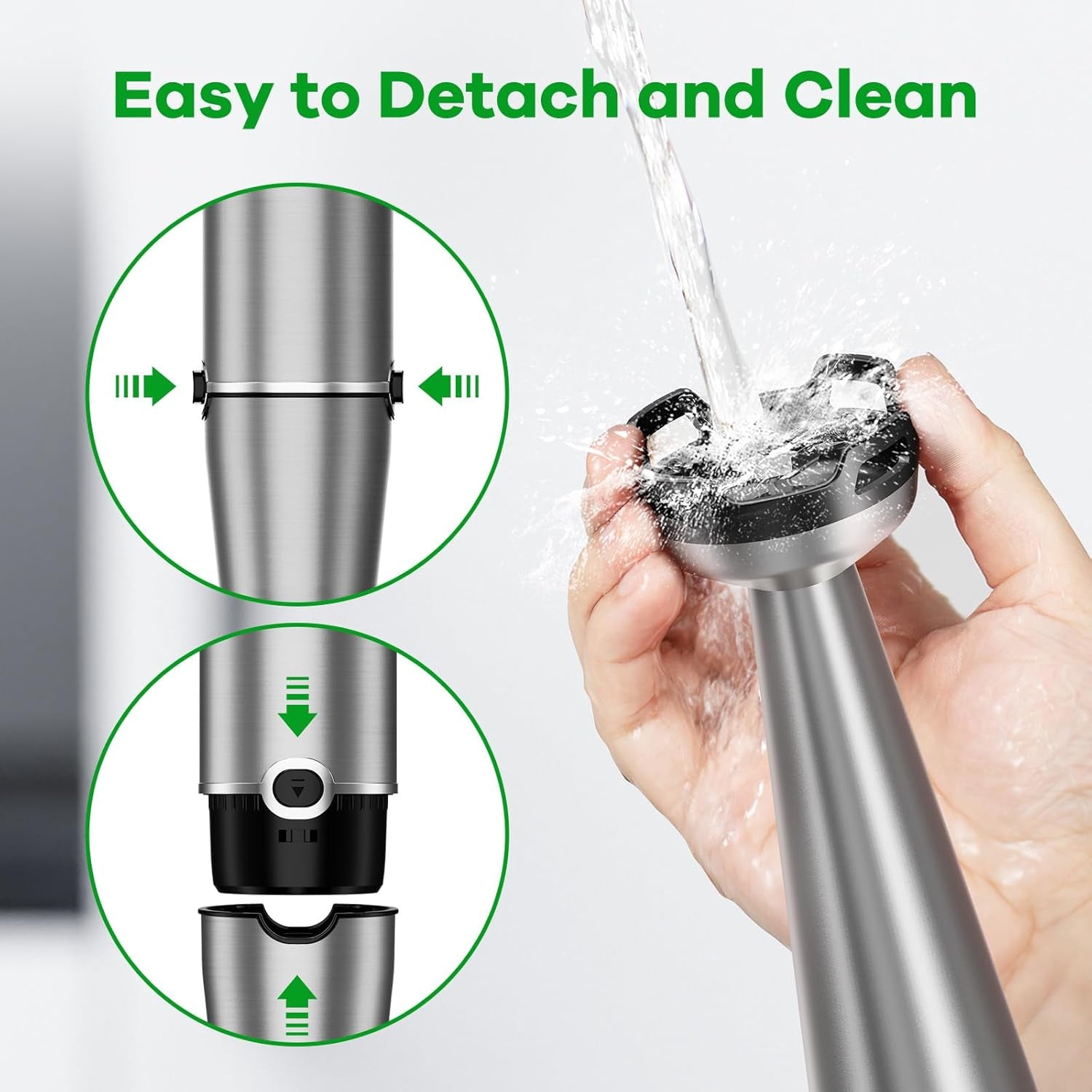 Immersion Blender Handheld Corded Hand Blenders Set 1100W, Trigger Variable Speed 5 in 1 Stick Emulsifier with Chopper, Whisk and Frother for Soup