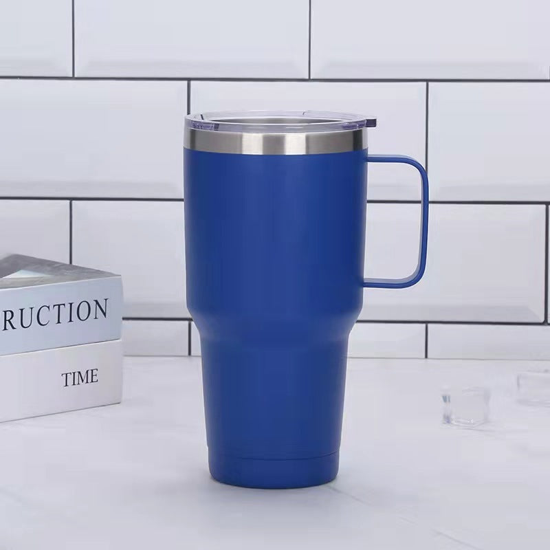 Durable 30oz Stainless Steel Vacuum Insulated Mug with Handle