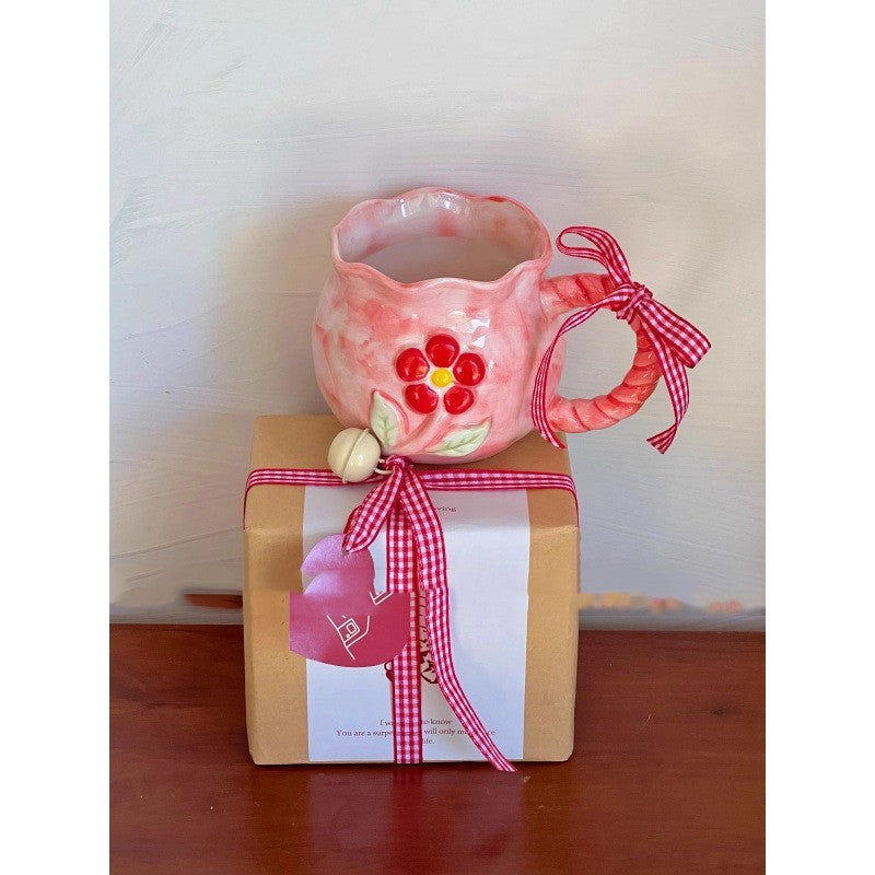 Whimsical Cherry Blossom Ceramic Mug Gift Set