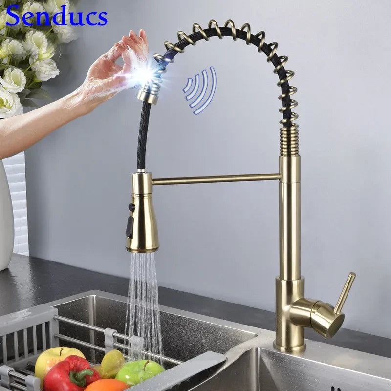 Stainless Steel Sensor Kitchen Faucets, Smart Touch