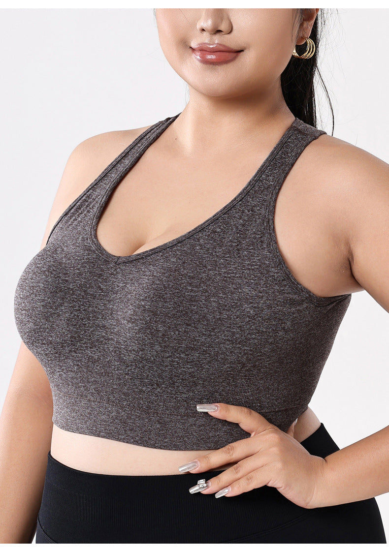 Women's Outdoor Running Fitness Shockproof Push-up Top