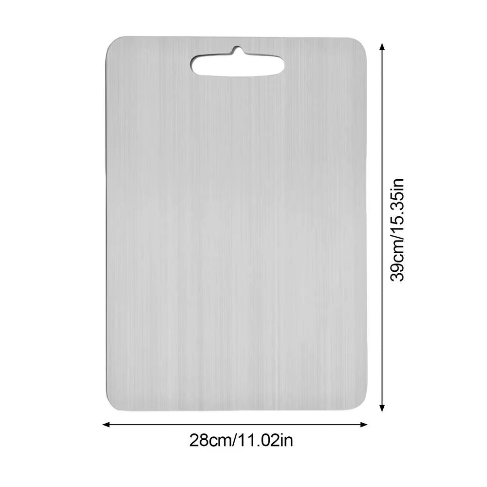 Kitchen Cutting Board Double-Sided Thicken Chopping Board Stainless Steel Food Grade Meat Fruits Vegetables Board
