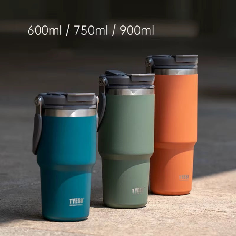 Stainless Steel Double-Layer Insulated Tumbler for Coffee and Cold Drinks