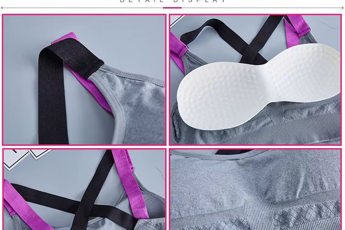 Women Seamless High Impact Sports Bra Yoga Fitness Top