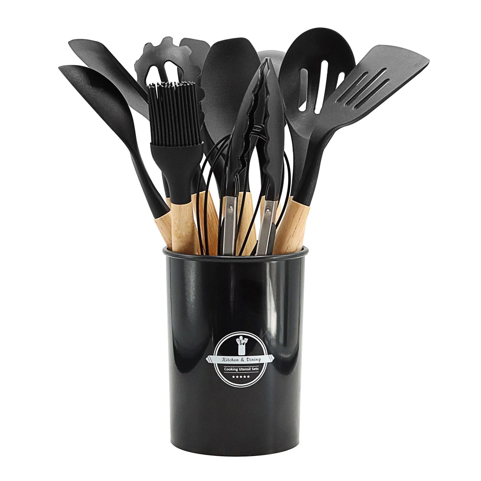 12Pcs Silicone Cooking Kitchen Utensils Set with Holder