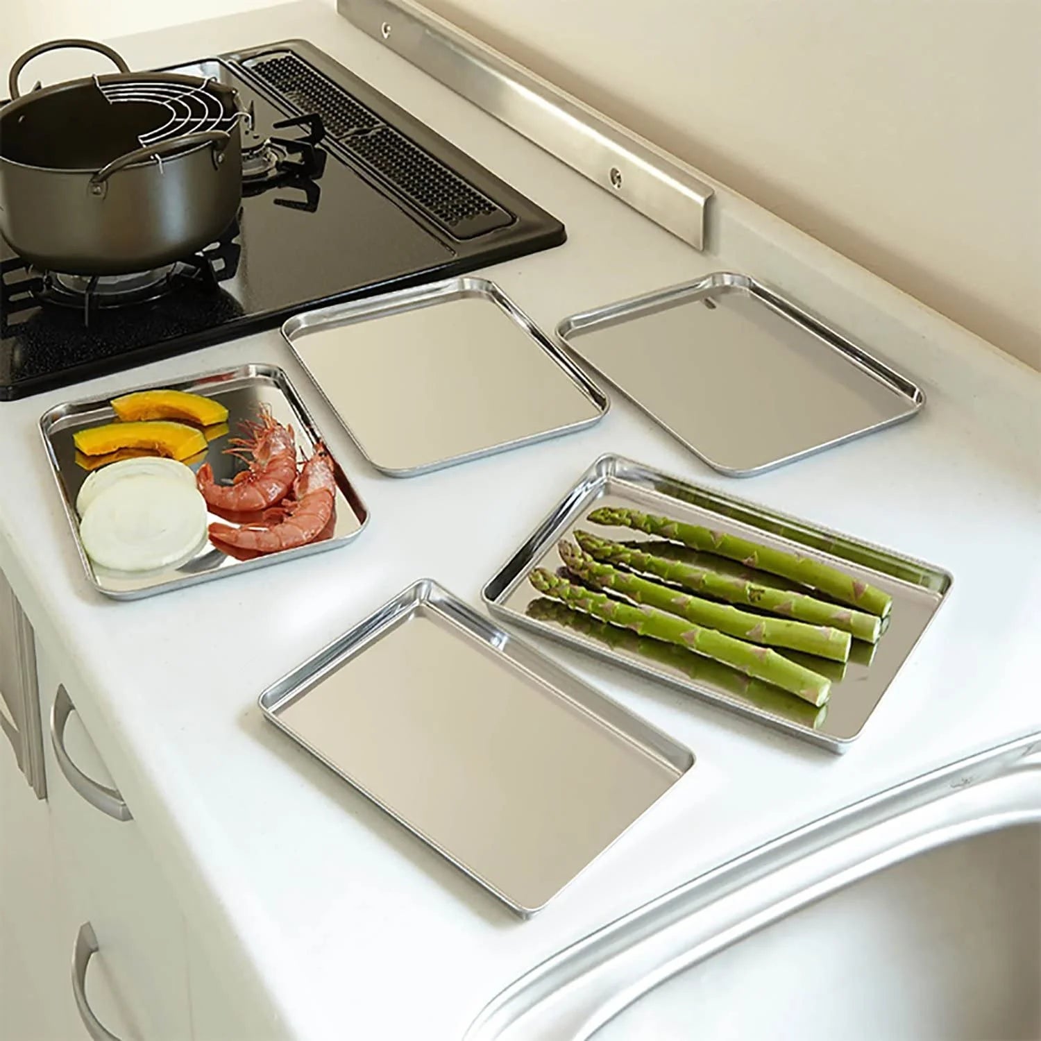 26 X 20 X 2.5 Cm Stainless Steel Baking Sheet Pan, Healthy & Non Toxic, Easy Clean & Dishwasher Safe