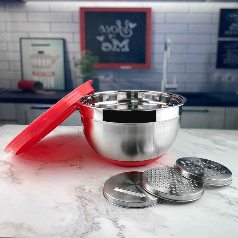 Stainless Steel Thickened Salad Bowl Non Slip