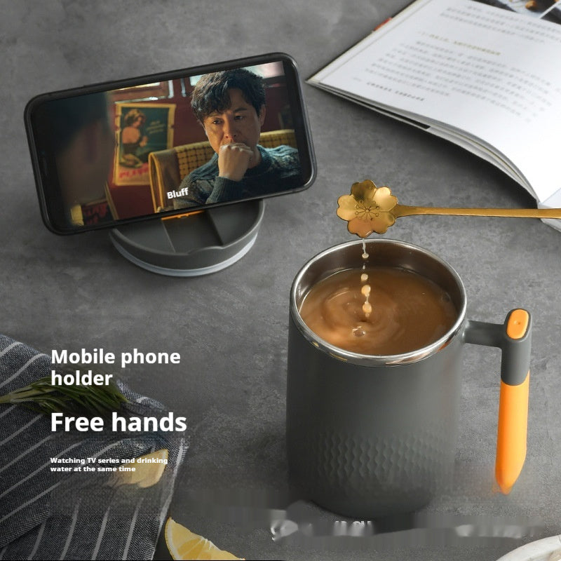 New Double-layer With Lid Anti-scald Cup Office Tumbler