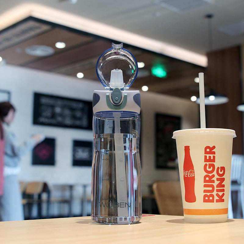 Stylish Hydration Bottle with Pop-Up Straw