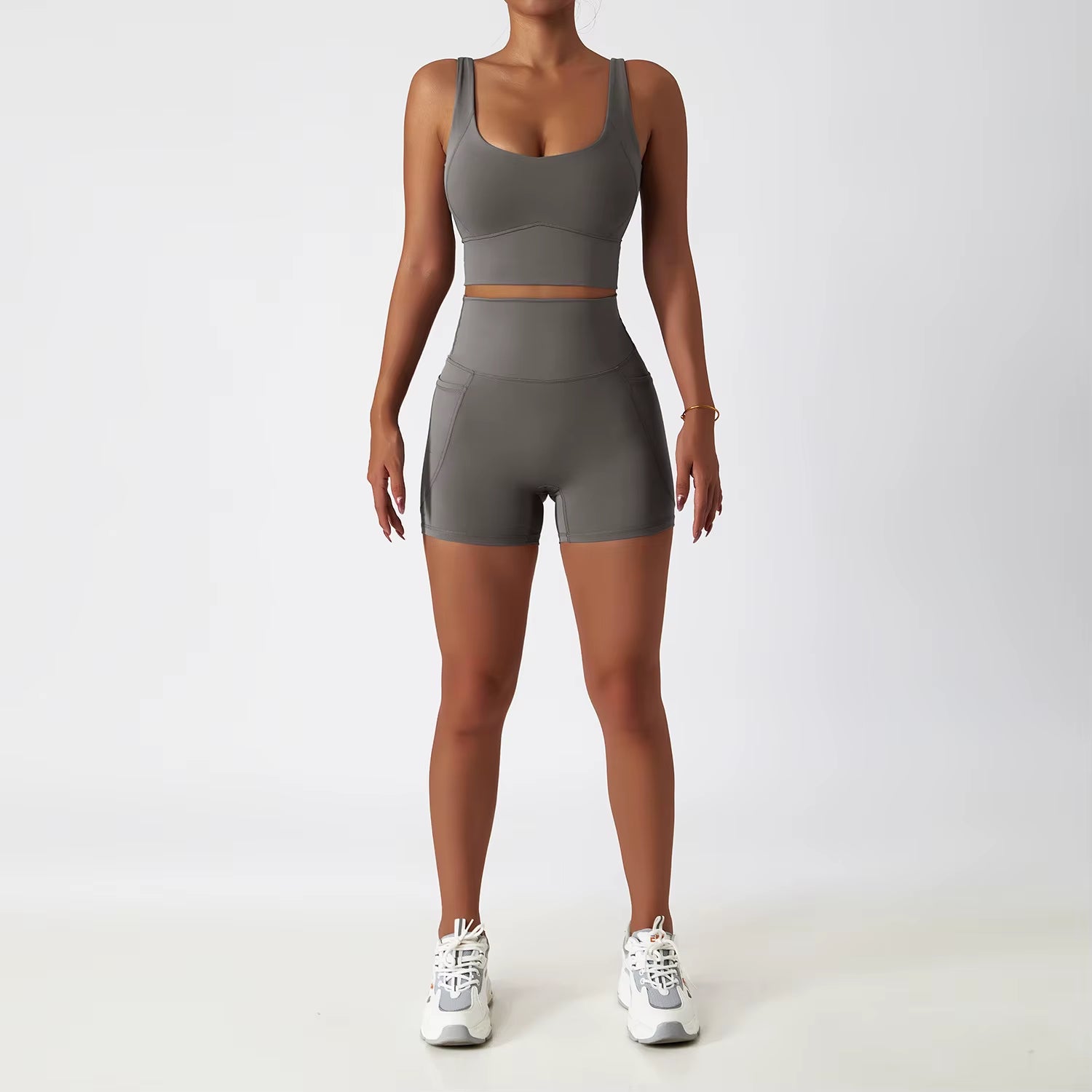 White Yoga Sets Women Sport Femme Rib Activewear Set Girls Seamless Fitness Suit Workout Clothes Athletic Wear Seamless Gym Set