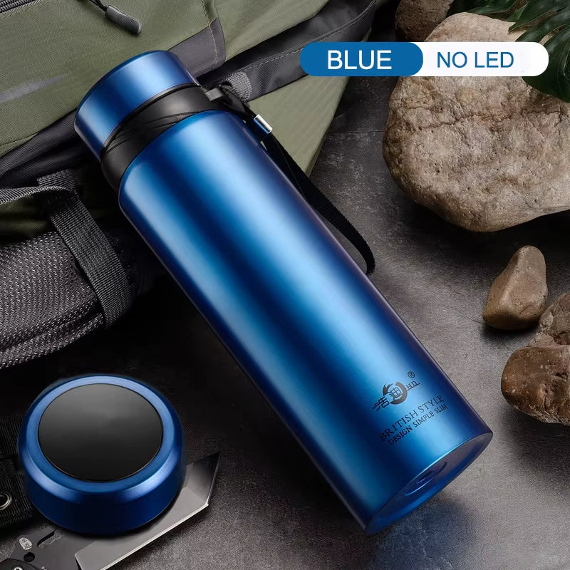 1800ML Large Capacity Thermos Bottle Stainless Steel Smart Temperature Display