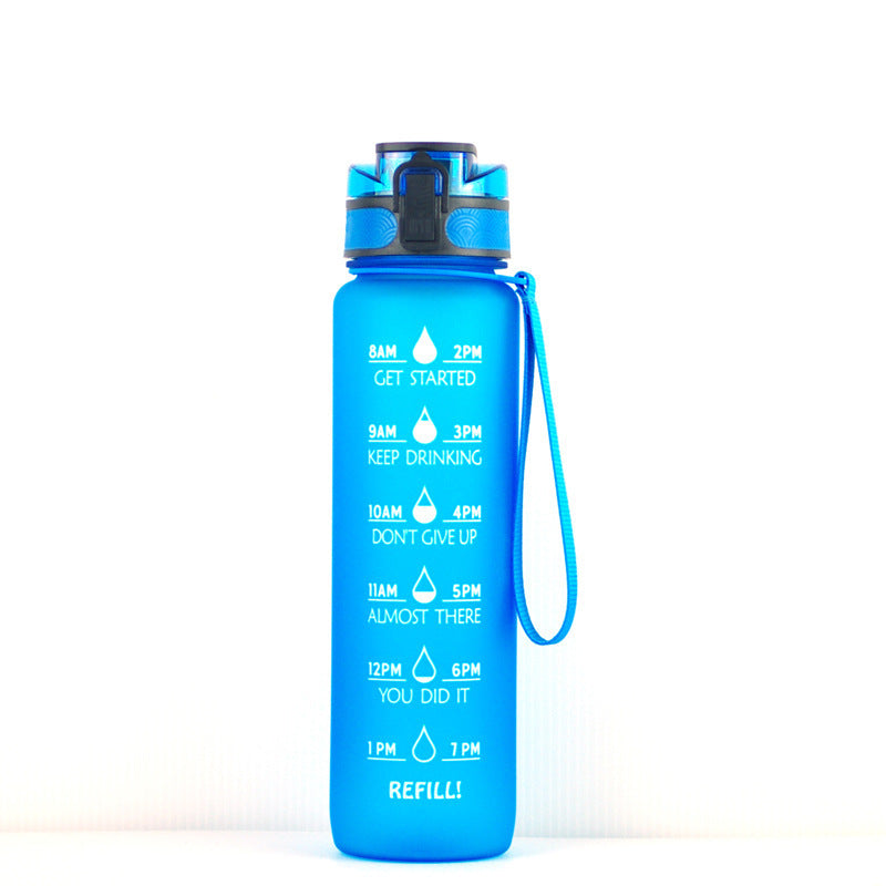 1L Transparent Kawaii Water Bottle – BPA-Free, Plastic, Sports & Infuser Cup