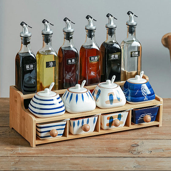 Japanese Style Spice Box Household Combination Set