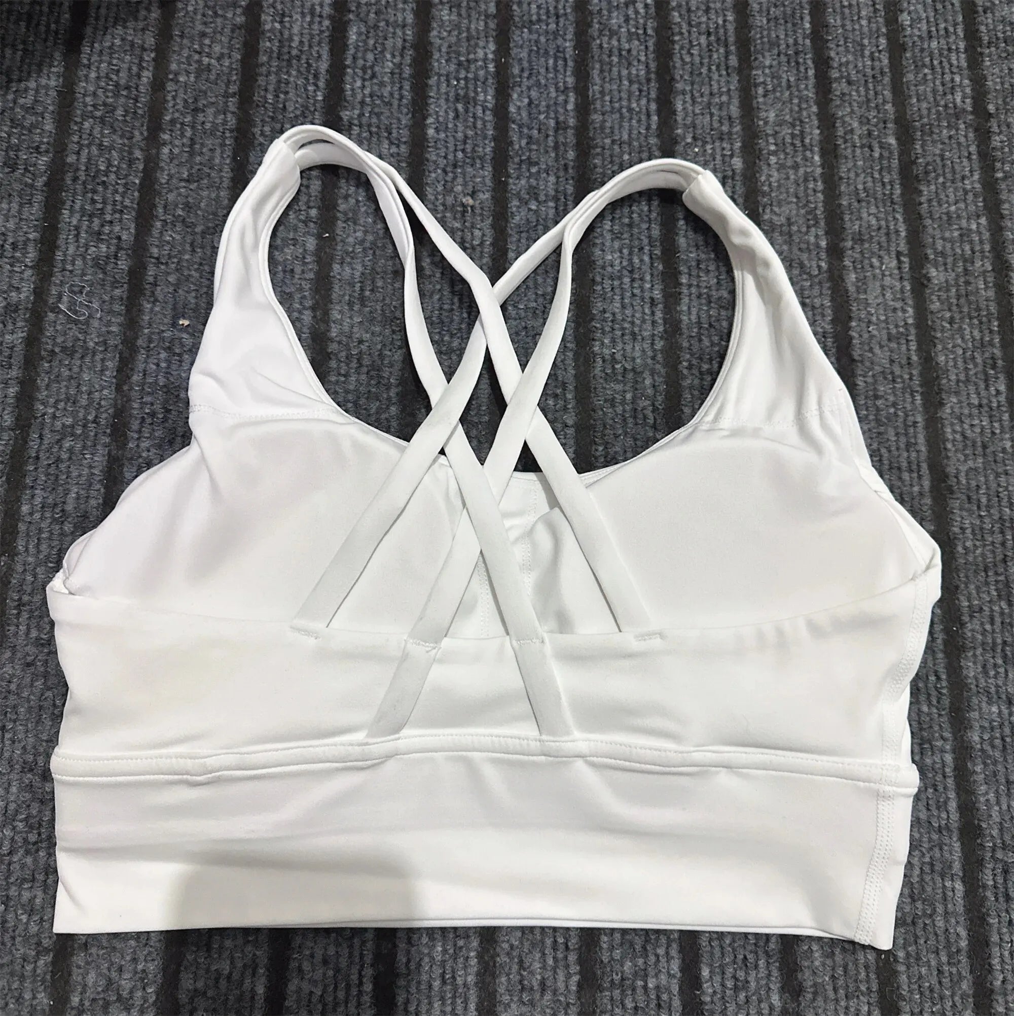 Solid Color Women Cross Back Fitness Top