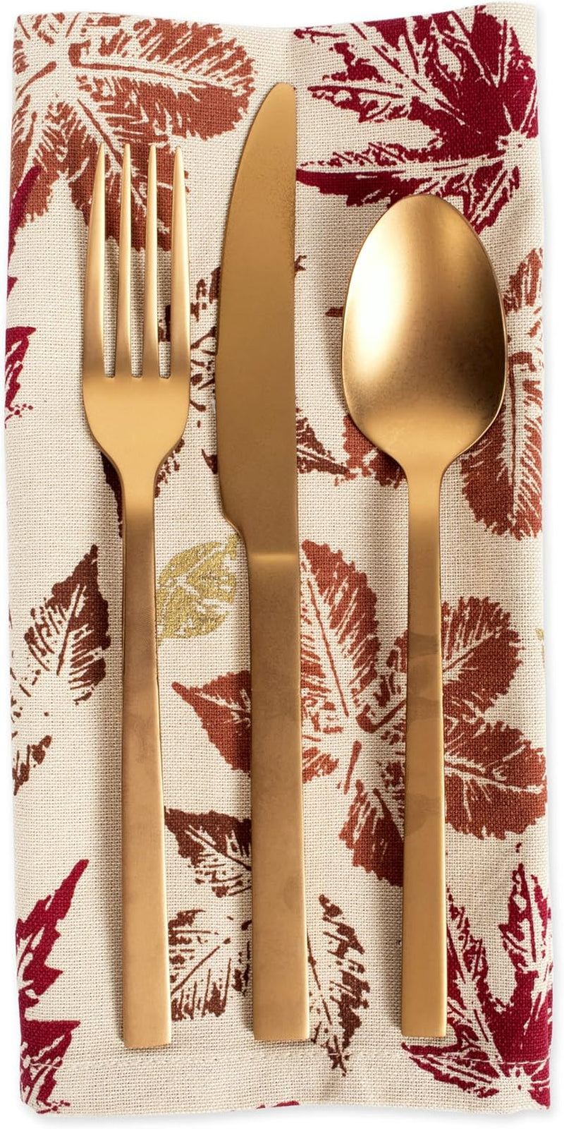 Rustic Autumn Leaves Cotton Napkin Set – 6 Pack (20x20)