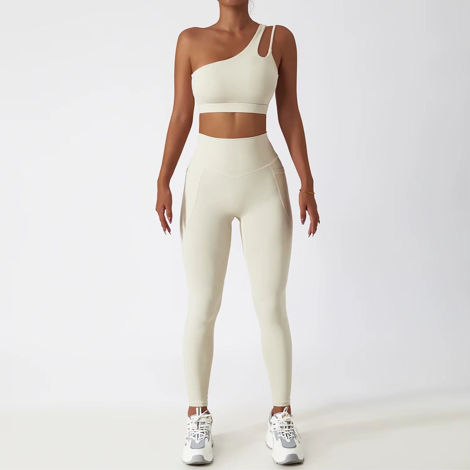 White Yoga Sets Women Sport Femme Rib Activewear Set Girls Seamless Fitness Suit Workout Clothes Athletic Wear Seamless Gym Set