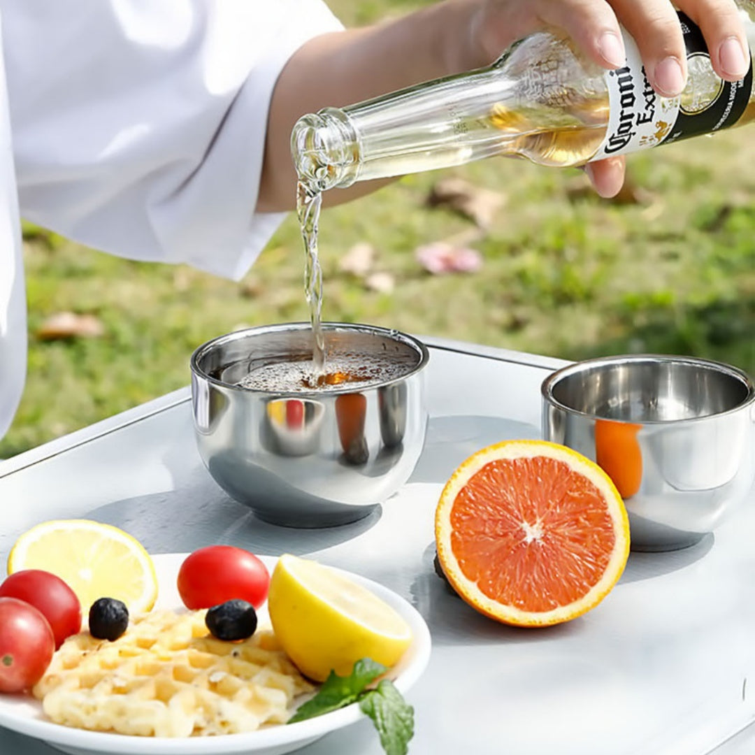 Stainless Steel Shaving Bowl – Foam & Beard Soap Cup