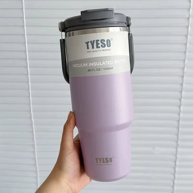 Stainless Steel Double-Layer Insulated Tumbler for Coffee and Cold Drinks