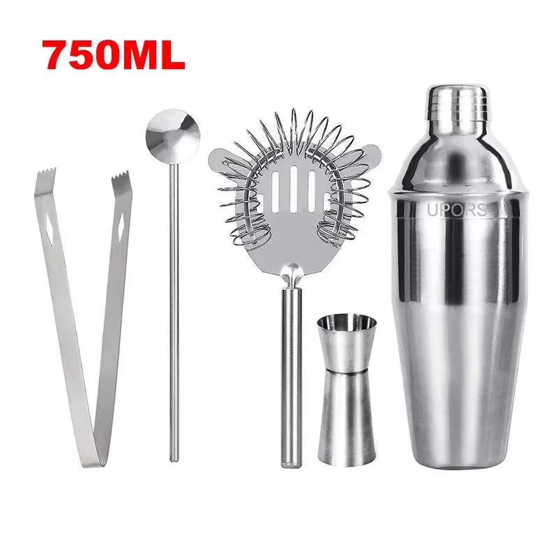 550ML/750ML Cocktail Shaker Mixer Stainless Steel Wine Martini Boston Shaker for Bartender Drink Party Bar Tools