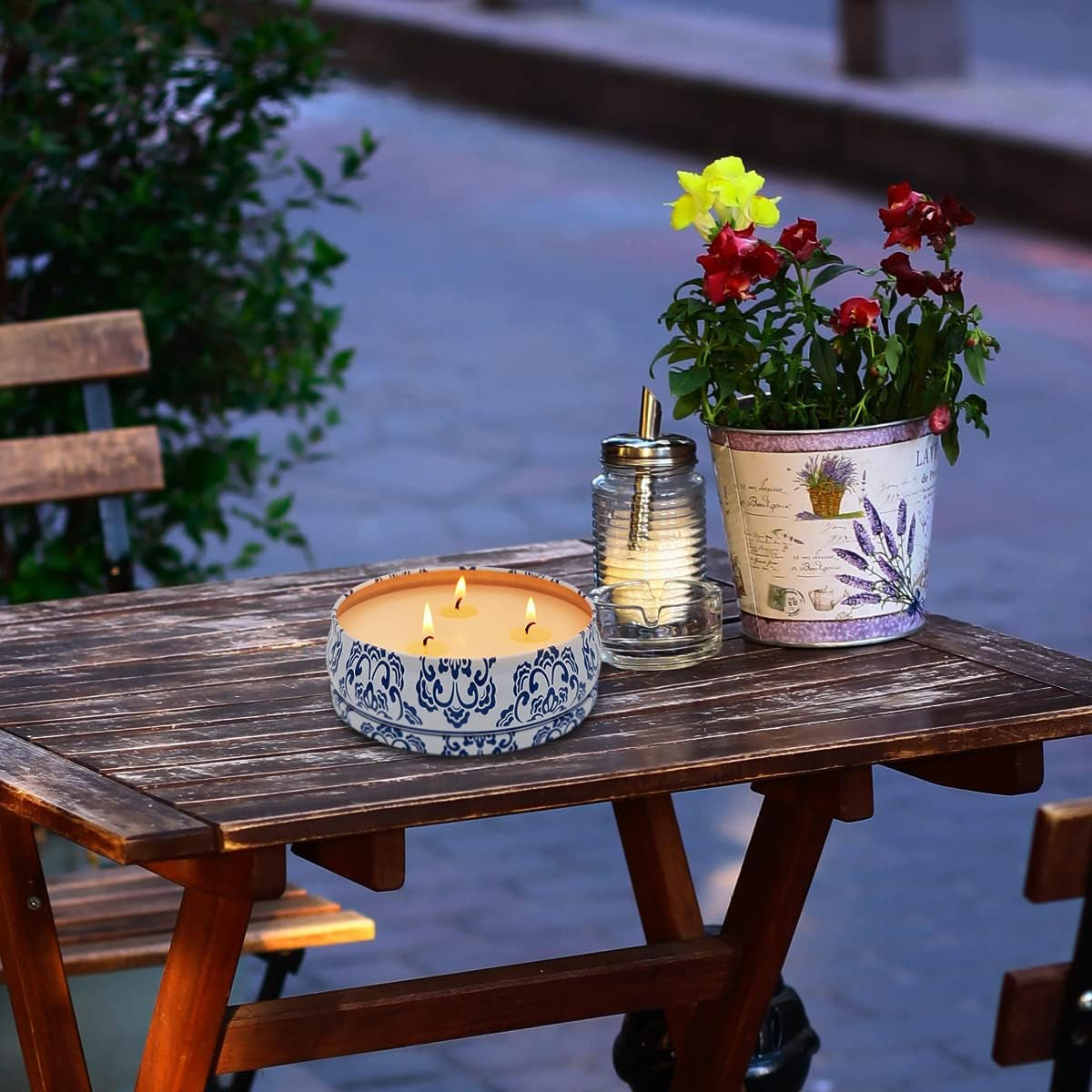 13.5Oz 3-Wick Soy Wax Large Citronella Candles Outdoor and Indoor