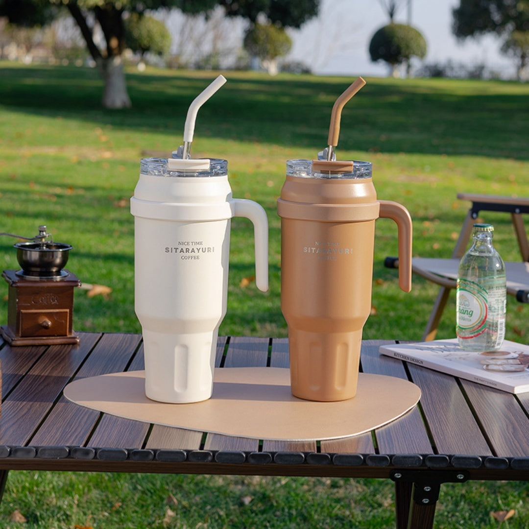 Durable Insulated Tumbler with Handle and Straw: Your Perfect Hydration Partner