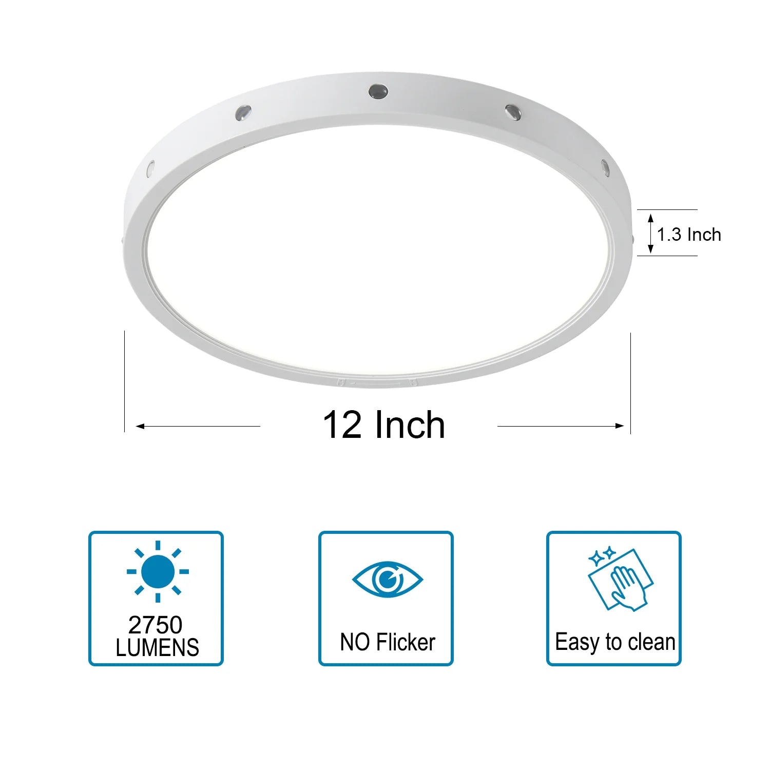 12 Inch 24W Led Ceiling Light with Light Night