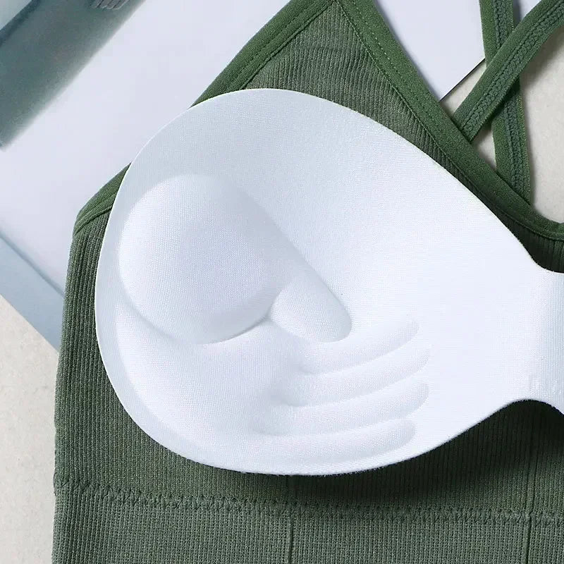 Breathable Sports Bra Anti-Sweat Fitness Top Seamless Yoga Bra Shockproof Crop Top Women Push up Sport Bra Gym Workout Top