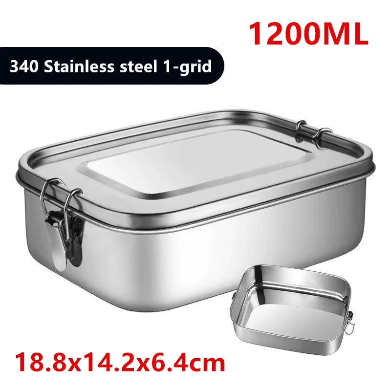 Stainless Steel Rectangular Separate Bento Lunch Box