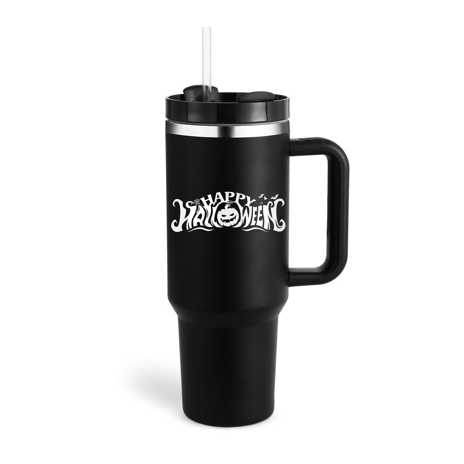 Tumbler With Handle Straw Insulated Stainless Steel