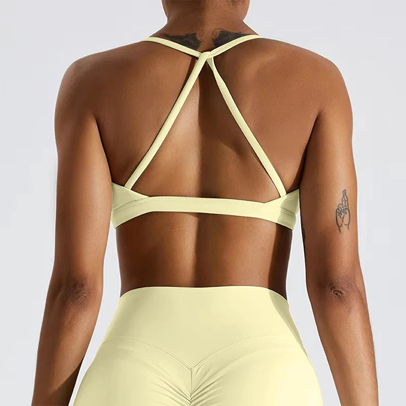 Sexy Scrunch Sports Bra Gym Top Women Running Back Cross Top Women Sportswear Yoga Underwear Fitness Workout Yoga Clothingwomen