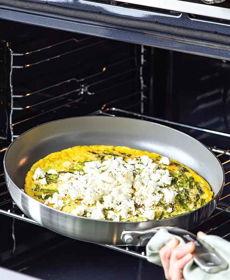 Tri-Ply Stainless Steel Ceramic Nonstick 2 Piece Frying Pan Set
