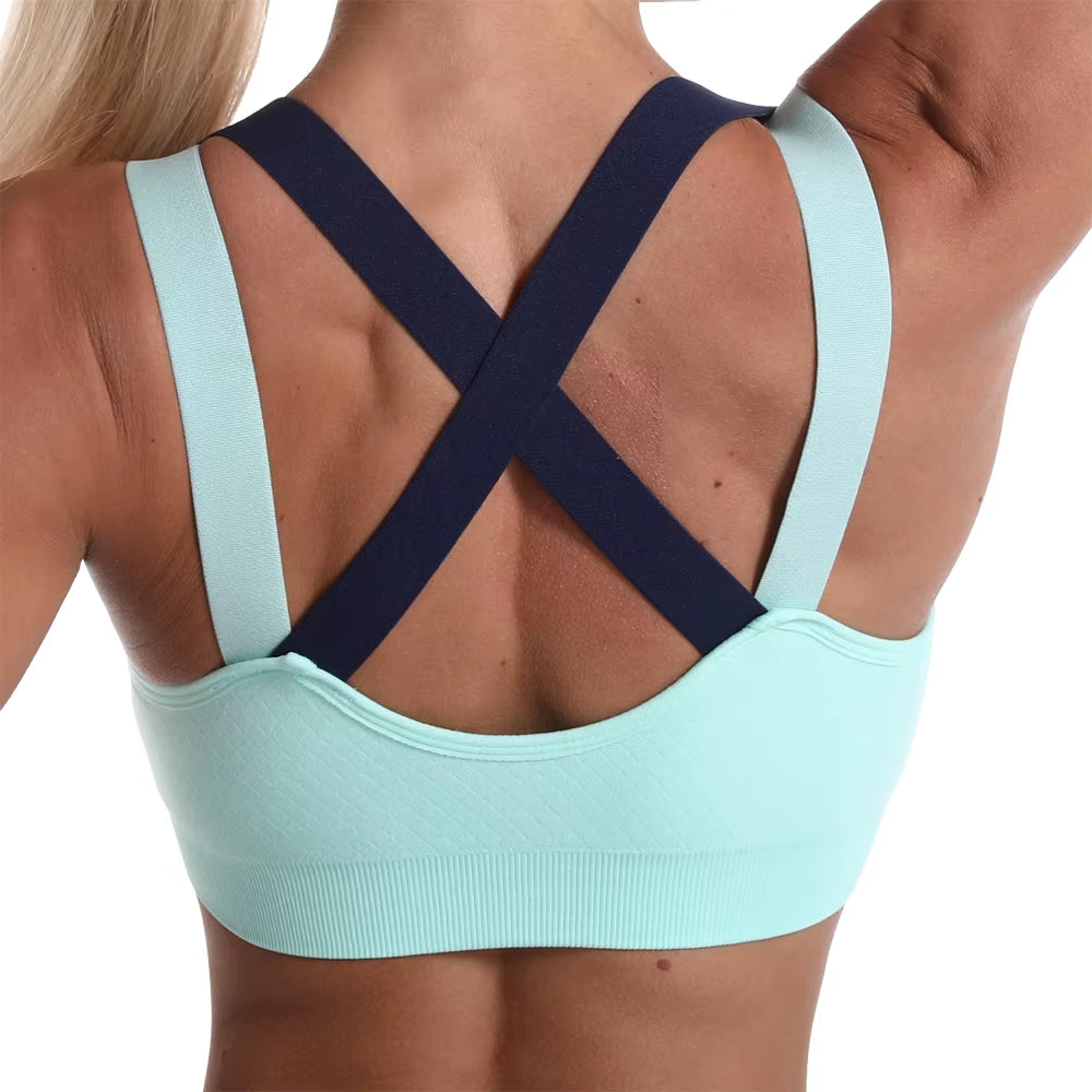 Women Seamless High Impact Sports Bra Yoga Fitness Top