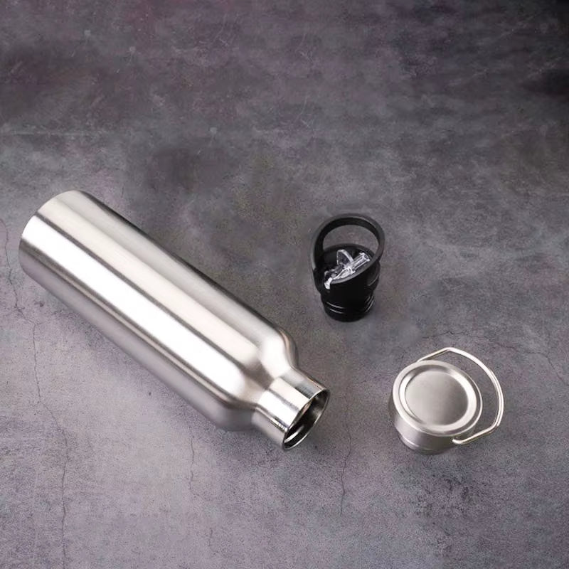 Stainless Steel Water Bottle with Straw for Gym Cycling Hiking Drinkware