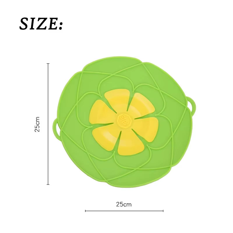 Silicone Lid Spill Stopper Cover for Pot Pan
