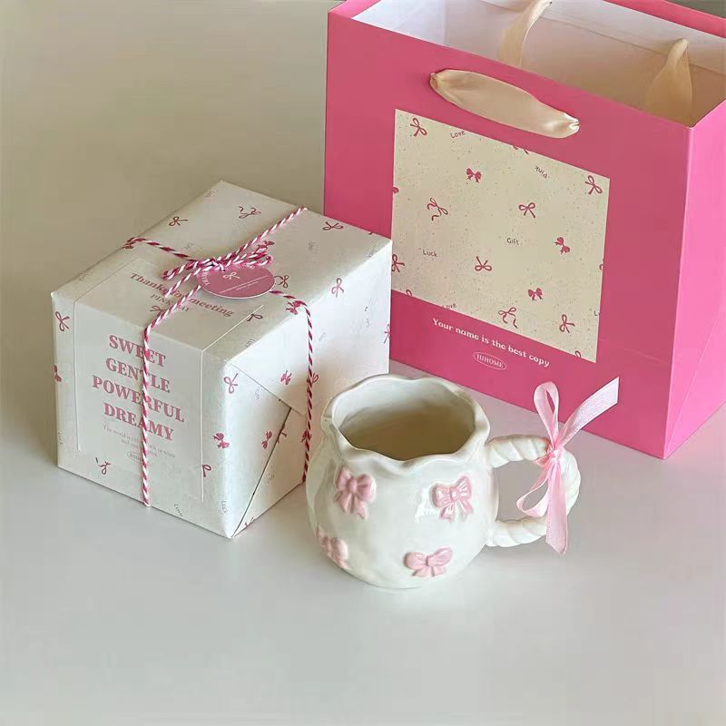 Whimsical Cherry Blossom Ceramic Mug Gift Set