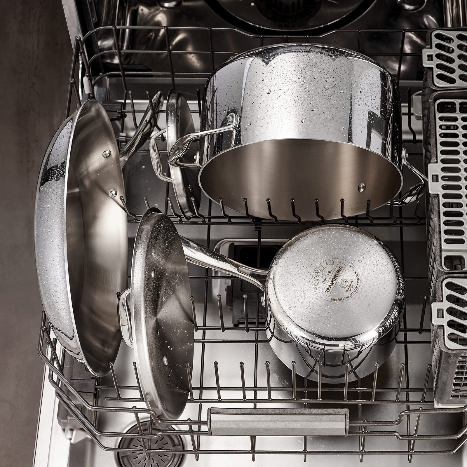 2 Qt Covered Sauce Pan Stainless Steel Tri-Ply Clad