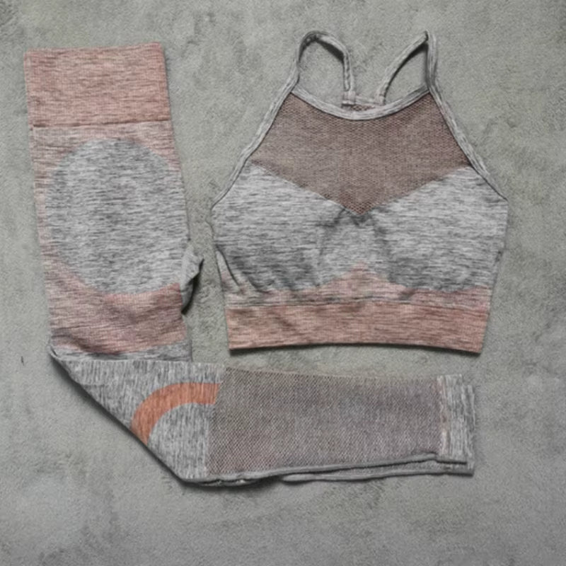 Women's Crop Top High Waist Fitness Suit