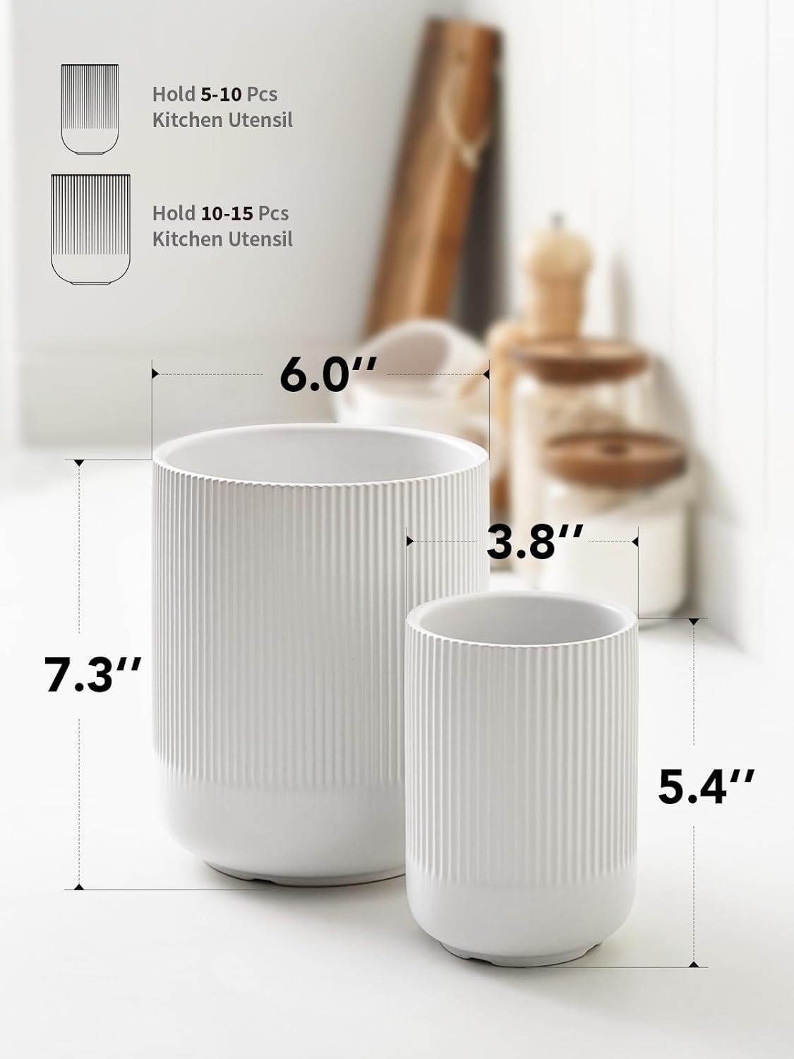 Ceramic Utensil Holder Set