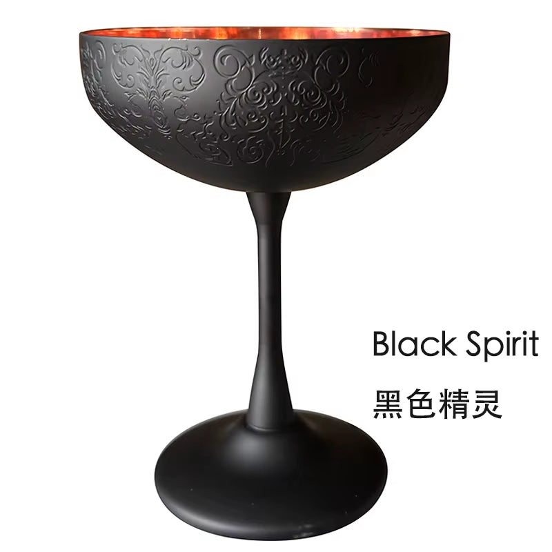 Stainless Steel Coupe Glasses, Martini Cocktail Glasses