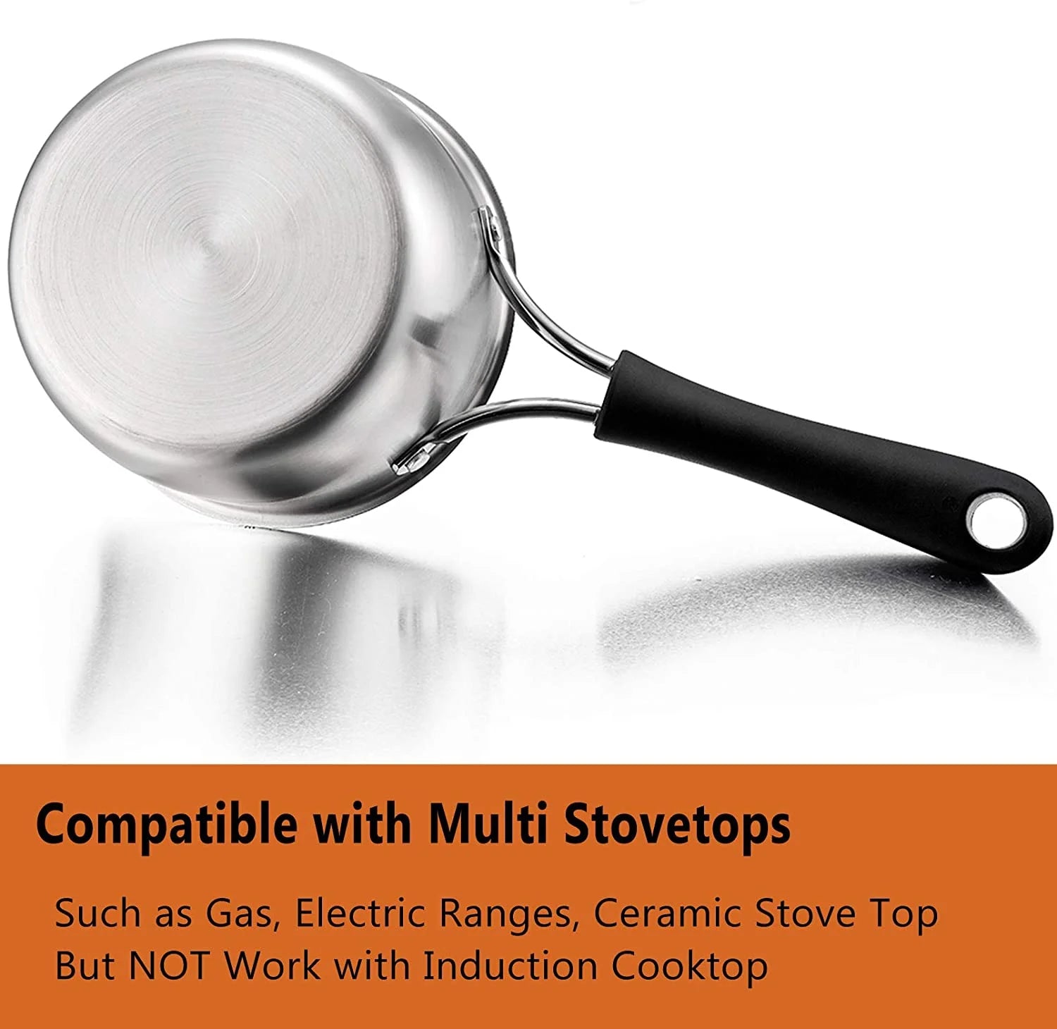 1 Quart Saucepan, Stainless Steel Saucepan with Lid, Small Sauce for Home Kitchen Restaurant Cooking