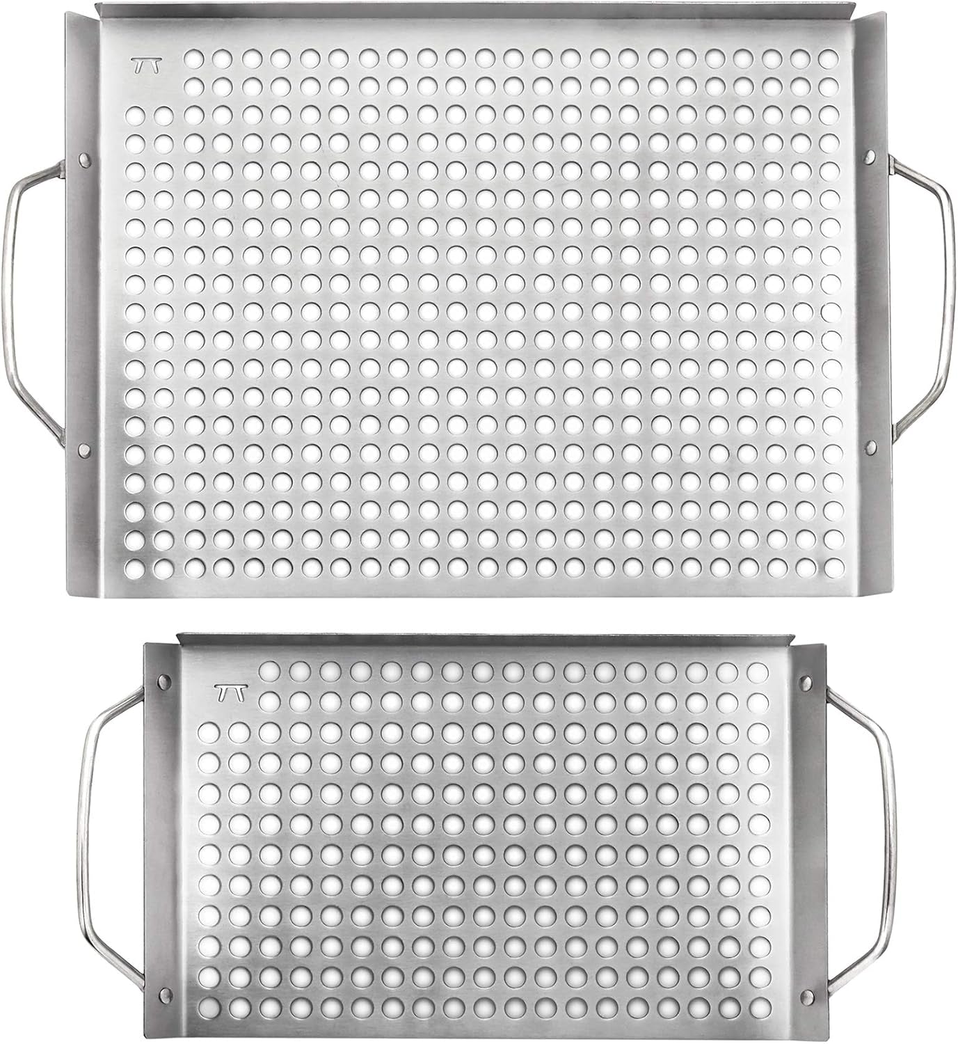 Stainless Steel Grill Topper Grid, Set of 2, 11"X7" and 11"X17"