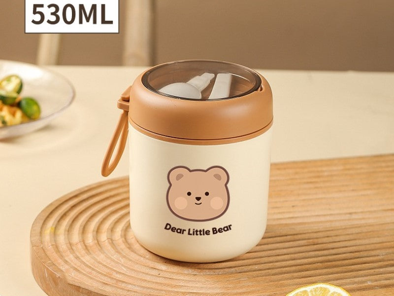 Cute Thermal Food Jar with Bear Design