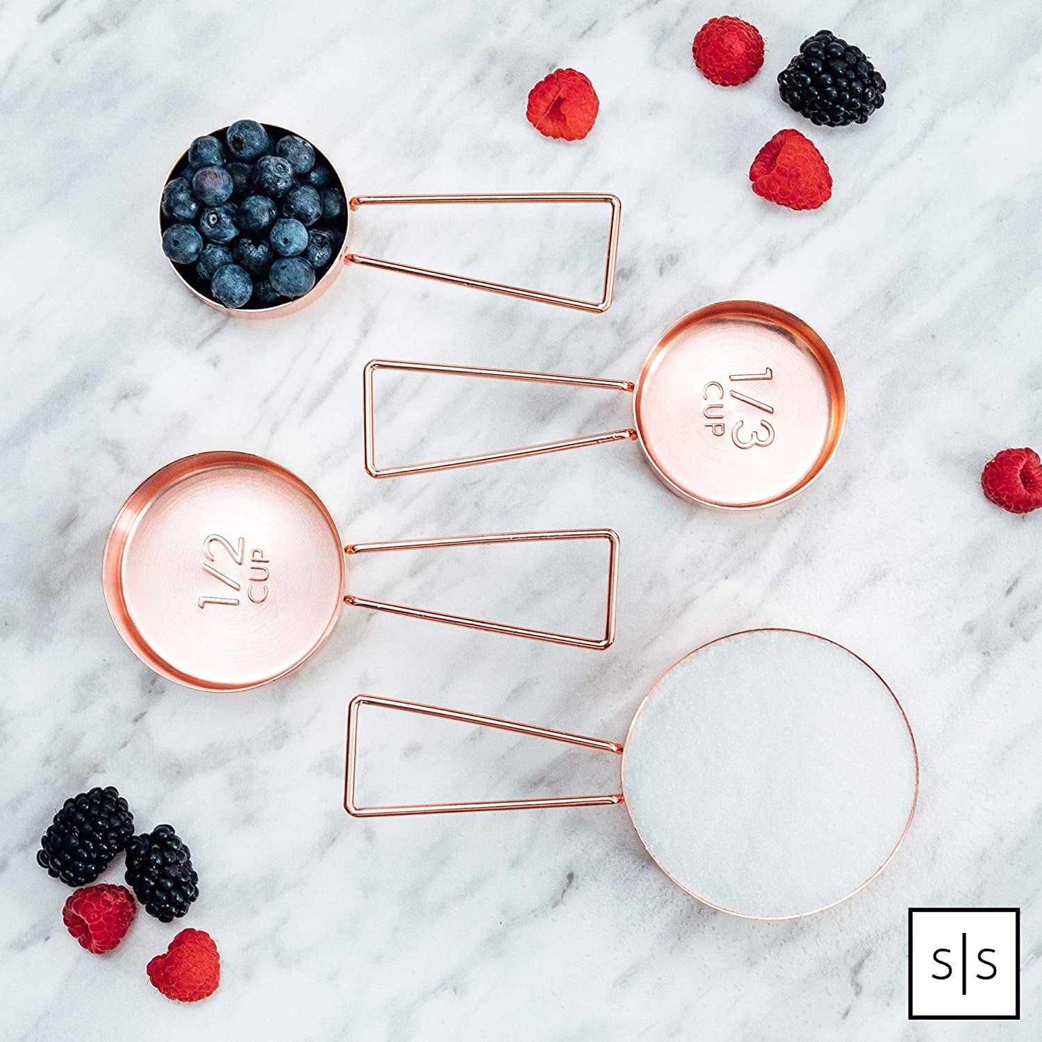 Copper Measuring & Spoons Set – 8-Piece Stainless Steel Kitchen Utensils