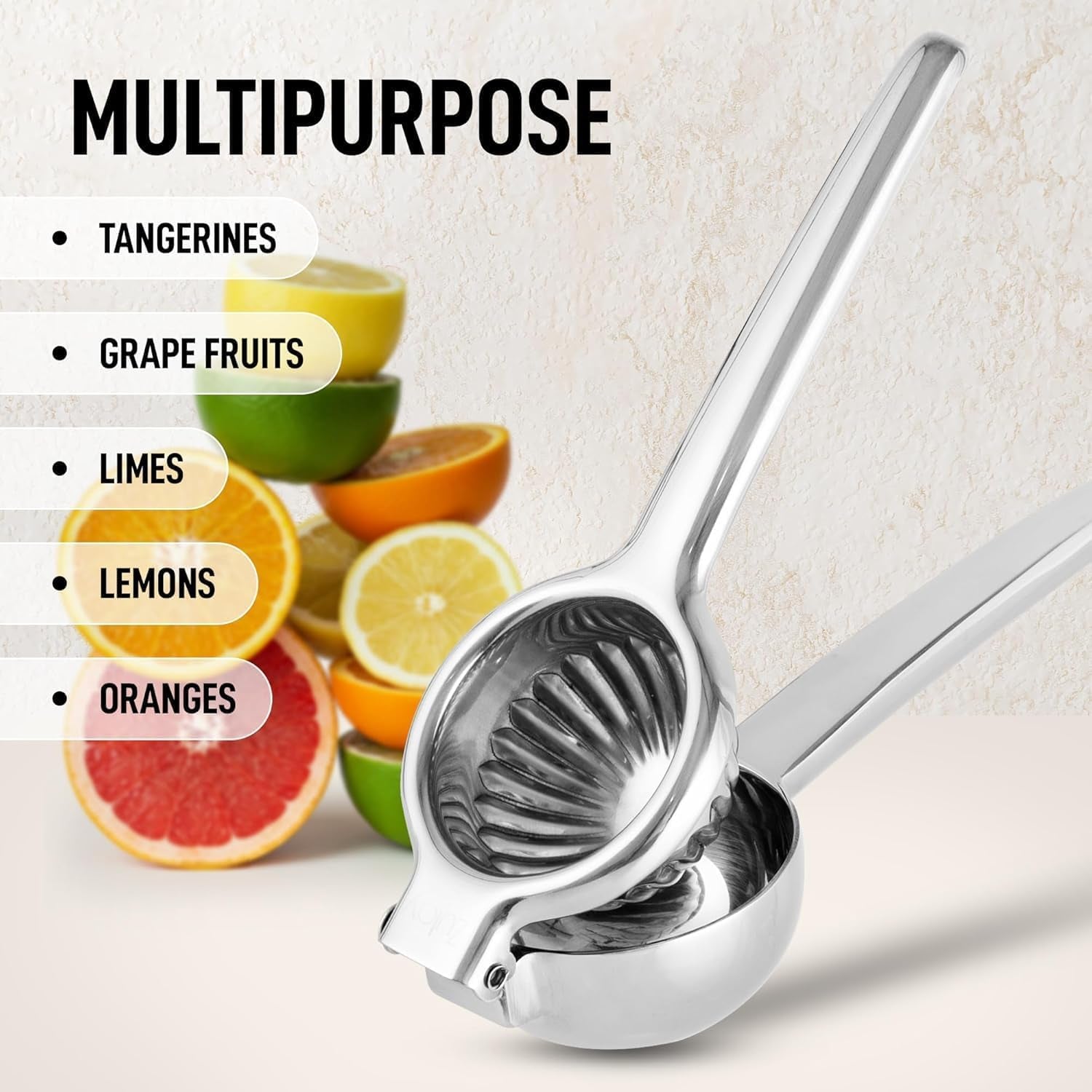 Lemon Squeezer Stainless Steel with Premium Quality Heavy Duty Solid Metal Squeezer Bowl