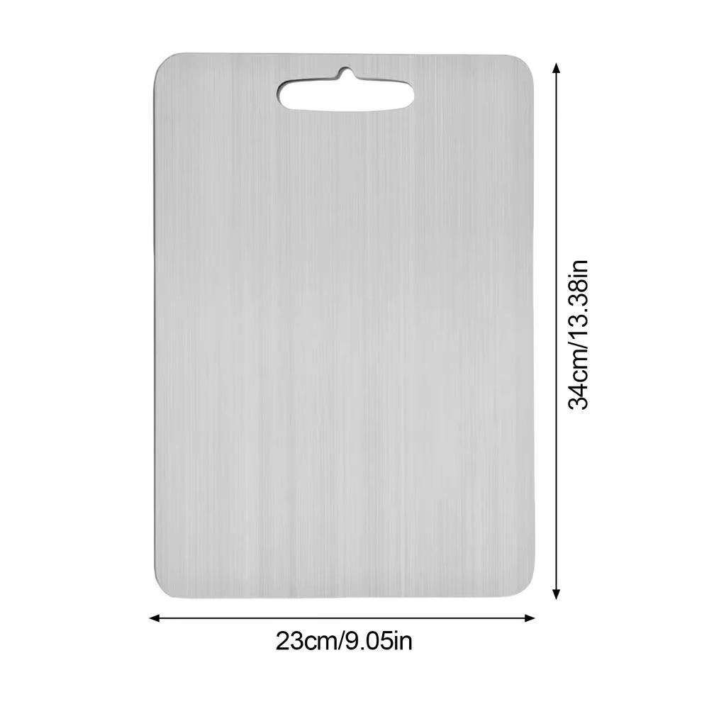 Kitchen Cutting Board Double-Sided Thicken Chopping Board Stainless Steel Food Grade Meat Fruits Vegetables Board