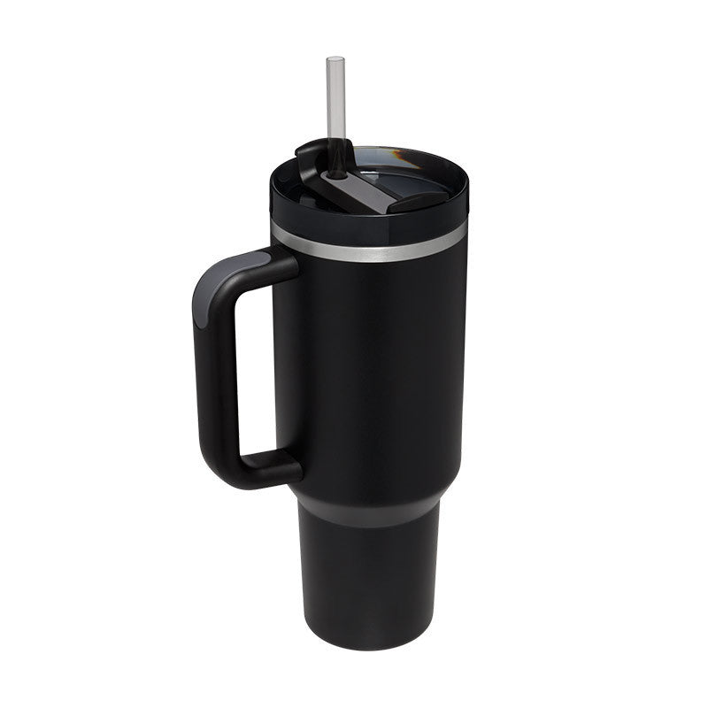 Tumbler With Handle Straw Insulated Stainless Steel