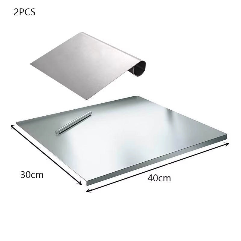Light Top Stainless Steel Cutting Board Food Grade Heavy Duty Chopping Boards Anti-Slip Boards