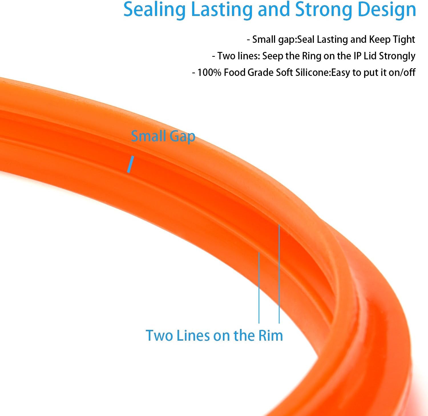 4-Pack Silicone Sealing Rings – Replacement Gaskets for Instant Pot 6Qt