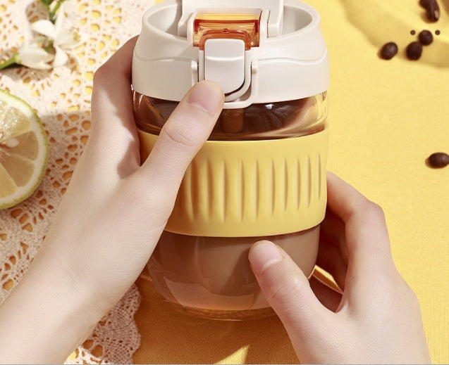 Fruit Infuser Water Bottle with Built-in Straw 650ml