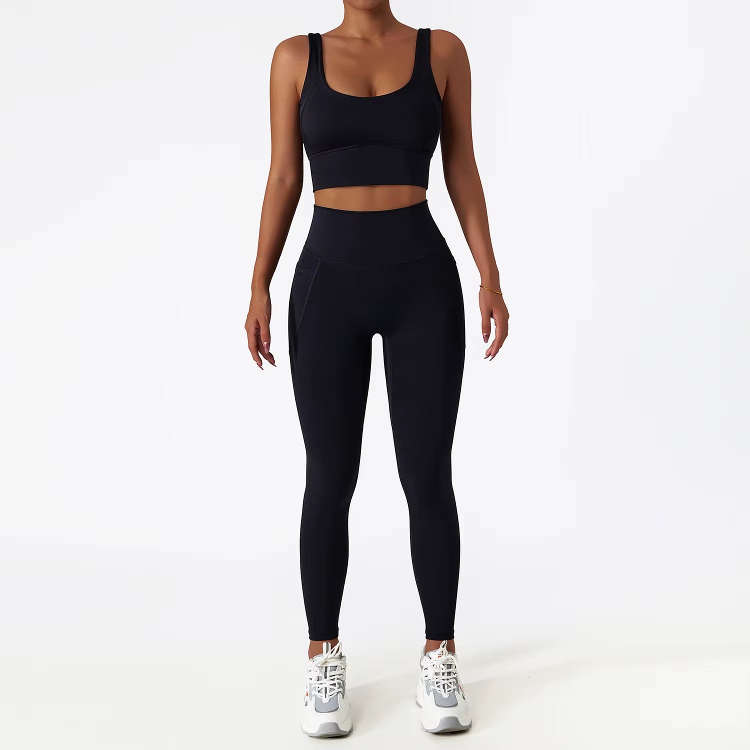 White Yoga Sets Women Sport Femme Rib Activewear Set Girls Seamless Fitness Suit Workout Clothes Athletic Wear Seamless Gym Set